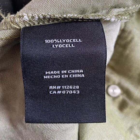 Tahari Olive Green Jacket New Snap Down Front Lyocell Womens Size XXL - Picture 8 of 8